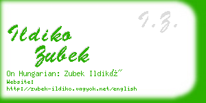 ildiko zubek business card